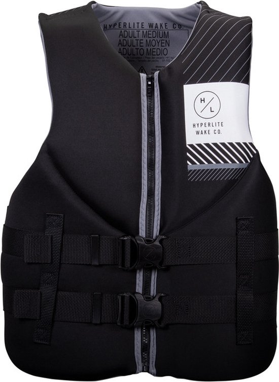 Hyperlite Indy Neopreen ISO 50N Zwemvest Heren Zwart/Grijs - XLarge