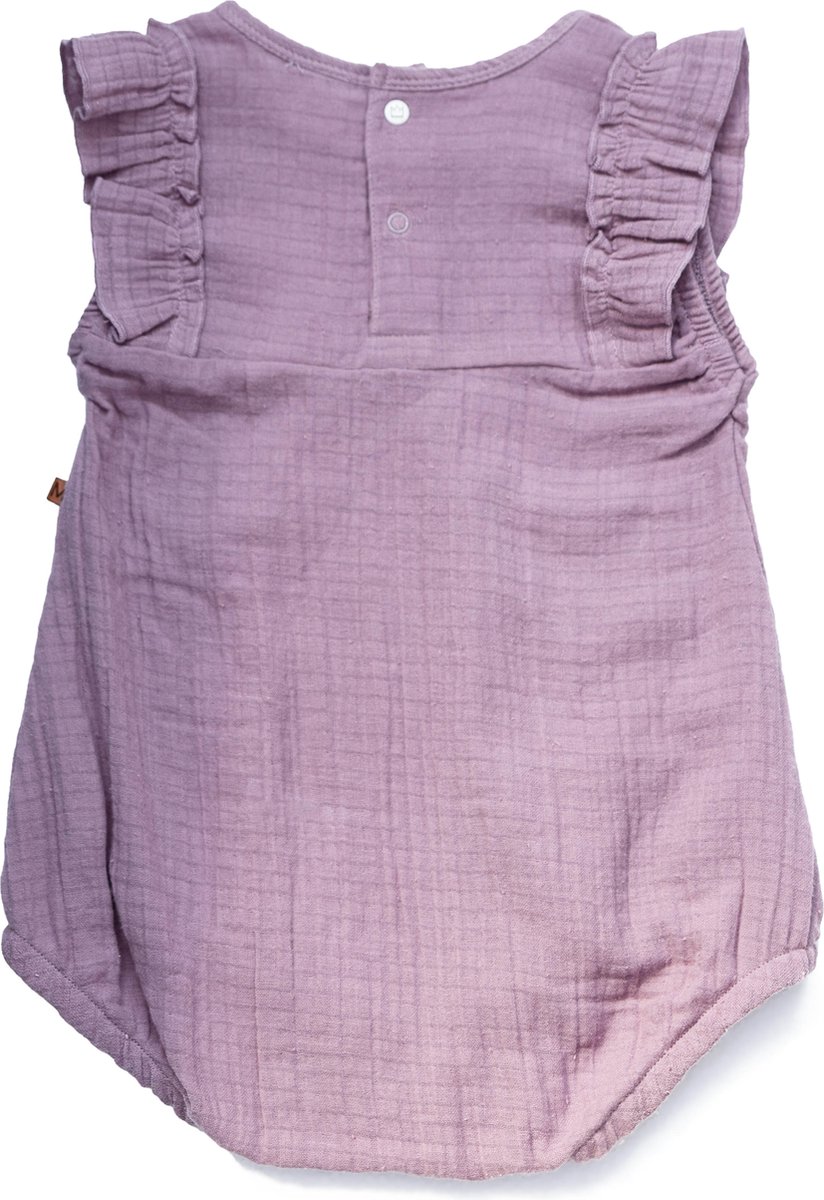 MXM Baby Romper met Roesels - Mouwloos - Katoen - Maat 56 - Lila
