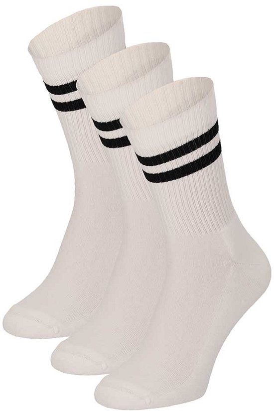 Apollo - Sportsokken Fashion - Wit - Maat 42/47 - Sportsokken heren - Tennissokken heren - Sportsokken heren 43 46