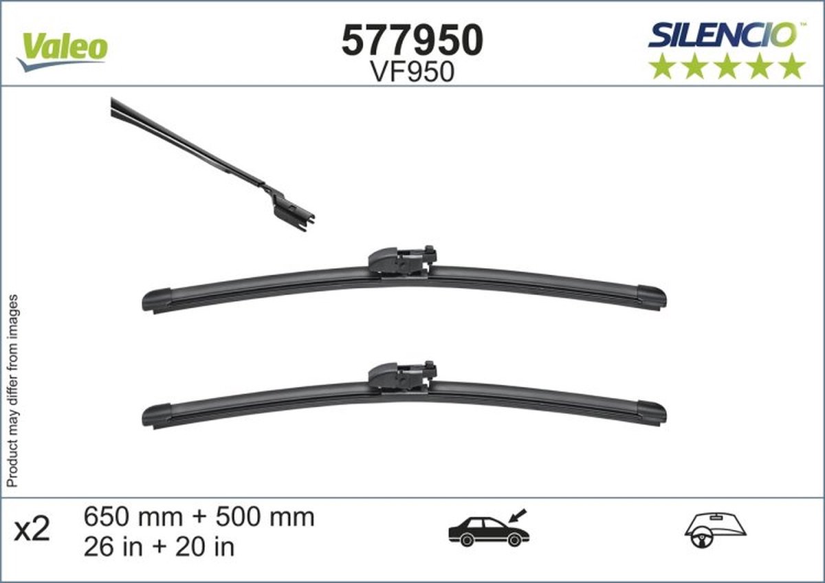 Valeo - Valeo Silencio flatblade VF950 - set ruitenwissers – foto 3