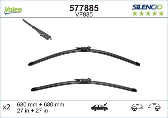 VALEO Wisserblad voor o.a. Mercedes-Benz, Vw, Land Rover - 574334, 3276425743342