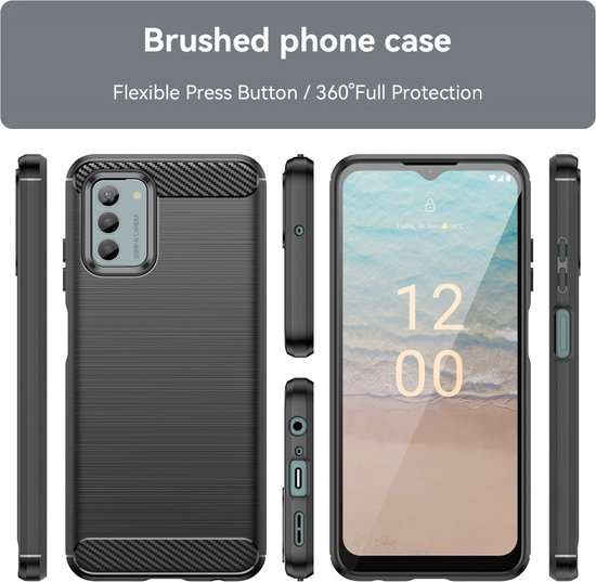 Coque De Protection CARBON 360° Pour Nokia G21 / G11 - Inclut Un Verre Trempé Pour L'écran - Marque SDTEK - Neuf