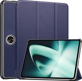 Tri-Fold Book Case met Wake/Sleep - Geschikt voor OnePlus Pad Hoesje - Blauw