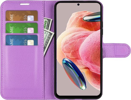 Book Case - Coque Xiaomi Redmi Note 12 4G - Violet