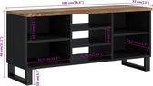 vidaXL - Tv-meubel - 100x33x46 - cm - massief - mangohout - en - bewerkt - hout