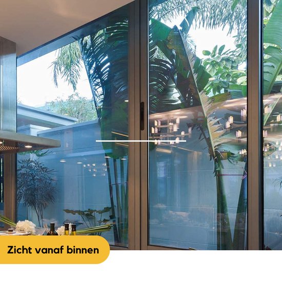 Raamfolies Privacy 100 x 700 cm Anti-Uv, Statisch Hechtend, Lijmvrij Statische Hechting Zelfklevende Matfolie Voor Thuis Badkamer Slaapkamer Kantoor, Doji