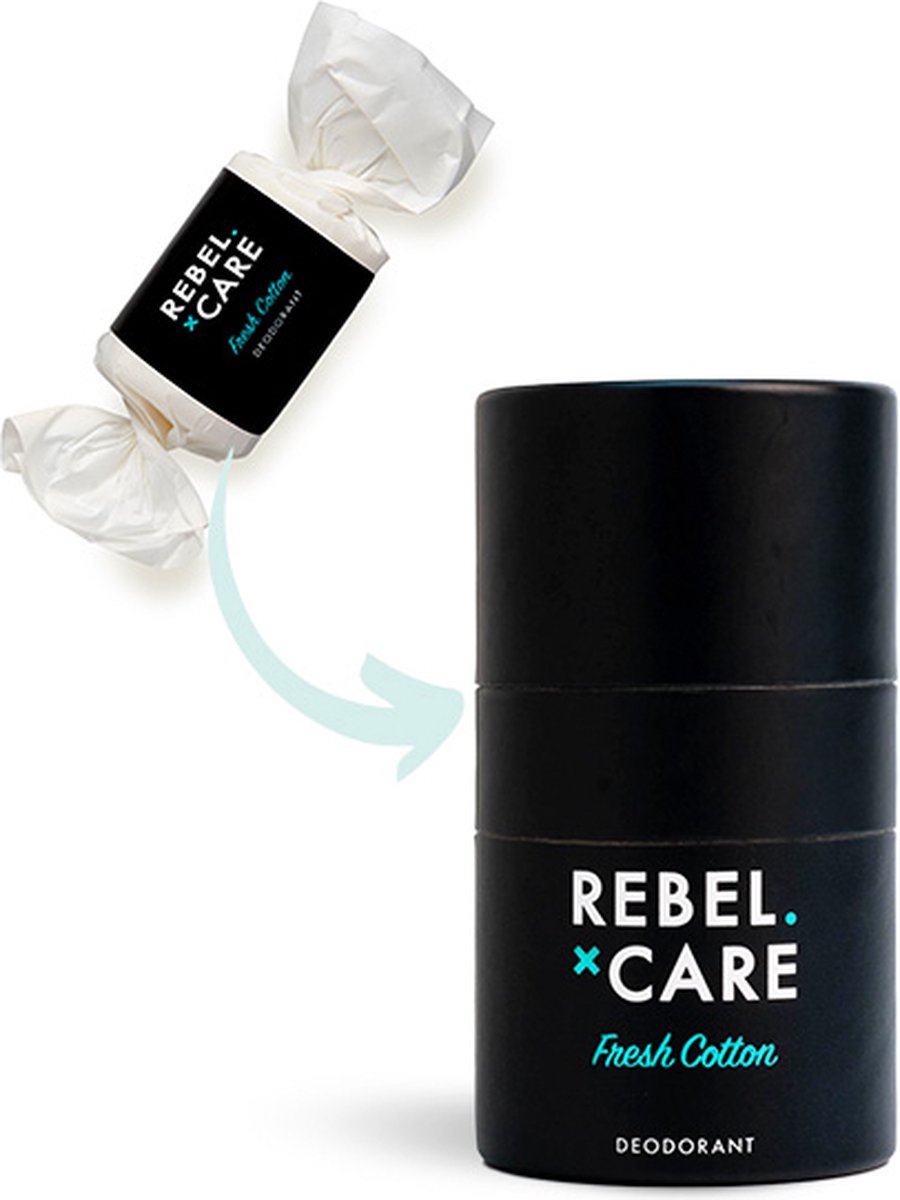 Rebel Care - Deodorant - Fresh Cotton - 100% Natural - Refill - 70 gr - XL
