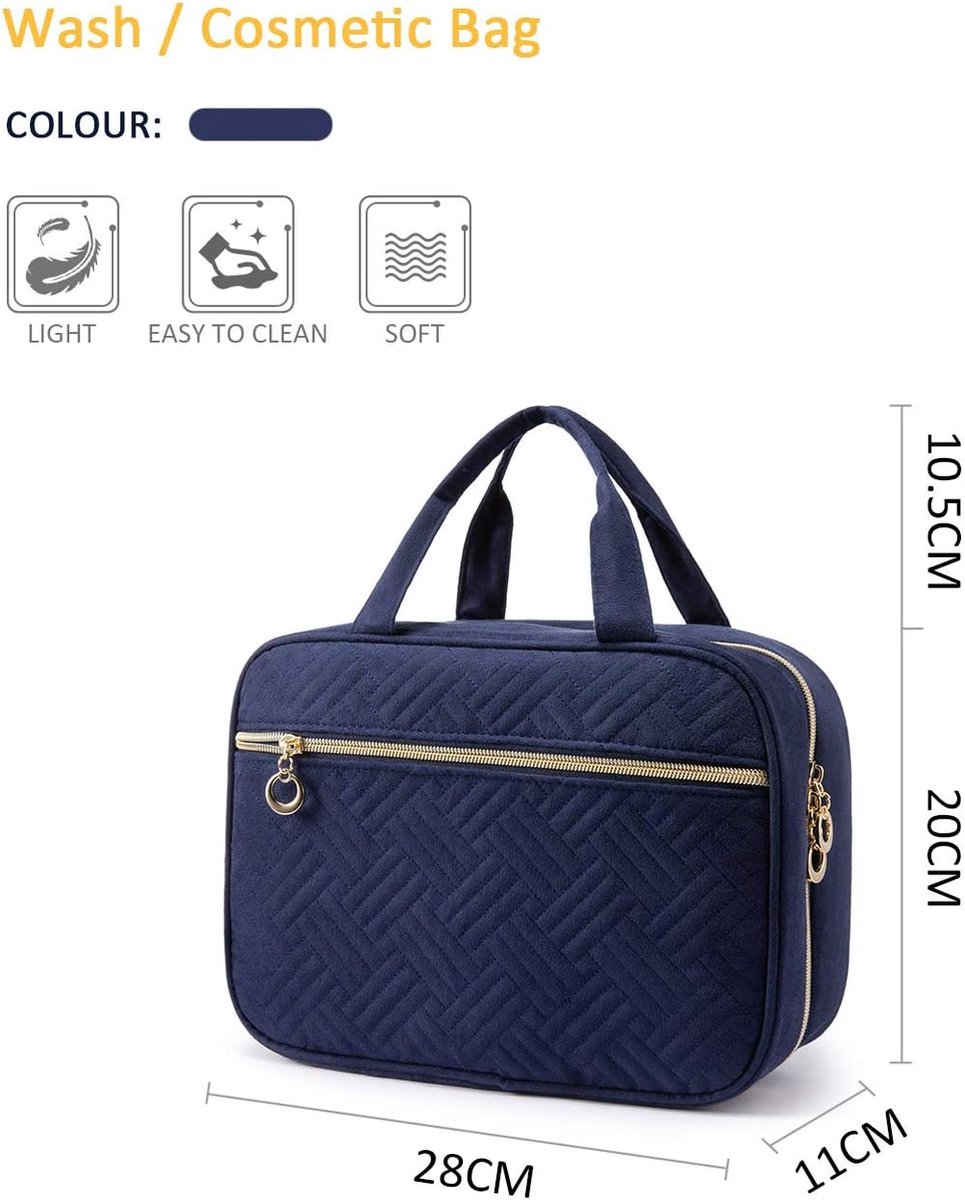 Hanging Travel Toiletry Bag, Women Makeup Bag, Portable Waterproof Small Toiletry Travel Bag, Black