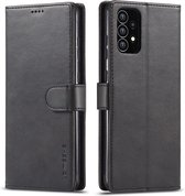 LC.IMEEKE Luxe Book Case - Geschikt voor Samsung Galaxy A53 Hoesje - Zwart