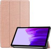 Tri-Fold Book Case met Wake/Sleep - Geschikt voor Samsung Galaxy Tab A7 Lite Hoesje - Rose Gold