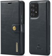 DG.MING 2-in-1 Book Case & Back Cover - Geschikt voor Samsung Galaxy A53 Hoesje - Zwart