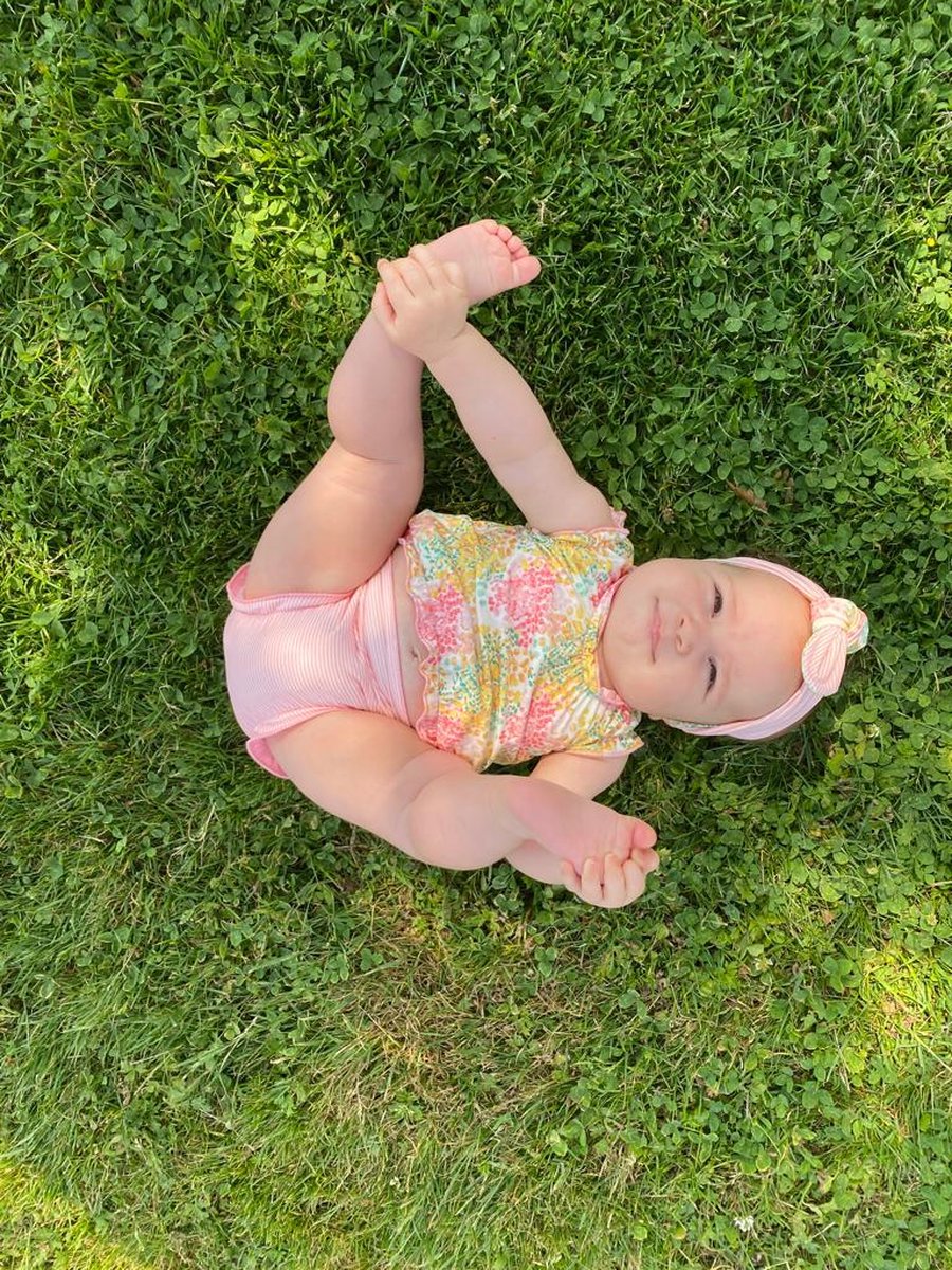 Ducksday - zwemkleding - baby - Omkeerbare baby tankini met haarlint - voor meisjes - UPF 50+ - Driedelige zwemset - Lula — afbeelding 8