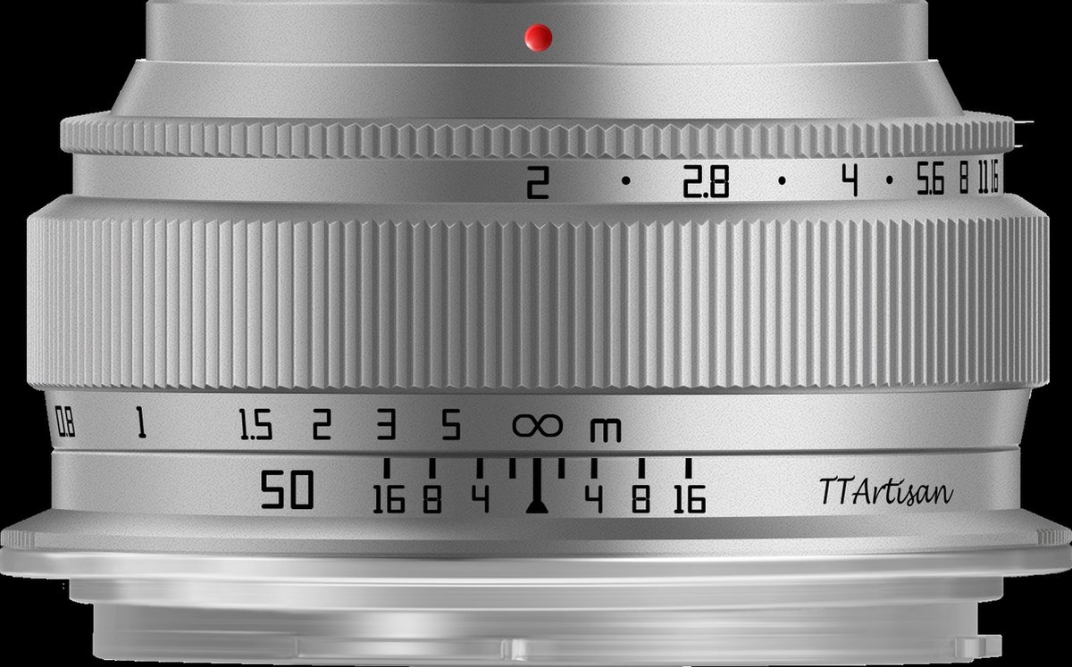 TT Artisan - Cameralens - 50mm F/2.0 Full Frame voor Canon RF camera's, zilver