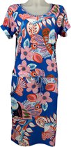 Angelle Milan – Travelkleding voor dames – Rood/Blauwe Strik Jurk – Ademend – Kreukherstellend – Duurzame jurk - In 4 maten - Maat L