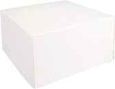 Gebaksdoos | karton | 27x27x15cm | wit | 50 stuks