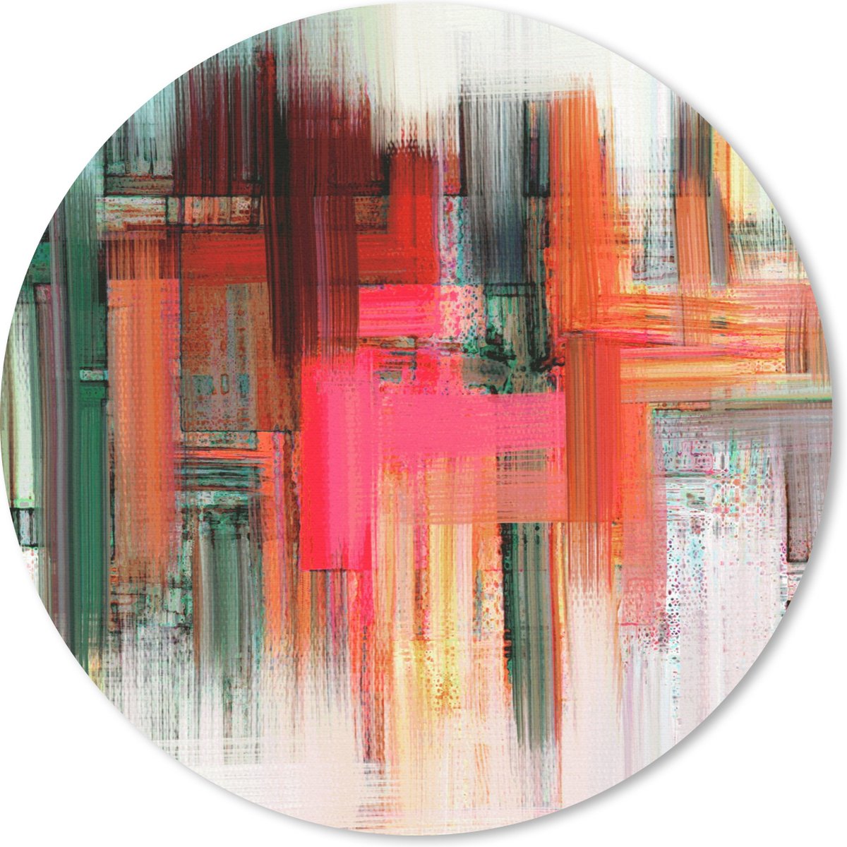 Muismat rond 20x20 cm - Mousepad Olieverf - Schilderij - Abstract - Ronde muismatten