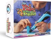Fits4Kids® Advanced Pro 3D Pen Starterspakket - Inclusief 100M Filament Vullingen en E-Book - Blauw - voor Jongens en Meisjes