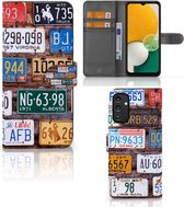 Wallet Book Case Geschikt voor Samsung Galaxy A14 4G GSM Hoesje Kentekenplaten