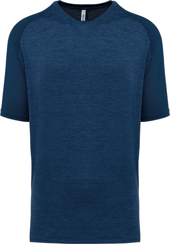 Tweekleurig padel T-shirt heren met korte mouwen 'Proact' Navy/Marl Navy - 3XL