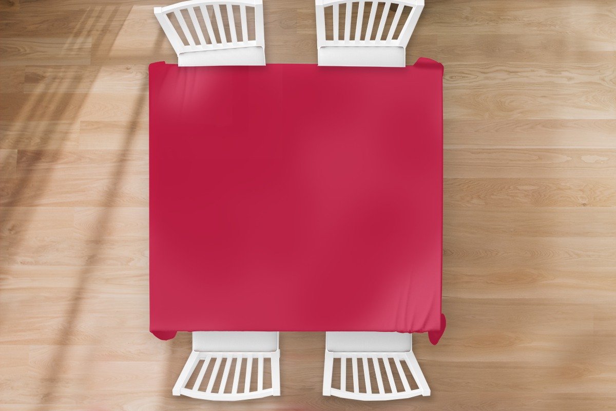 Tafelkleed - Tafellaken - 150x150 cm - Rood - Effen kleur - Binnen en Buiten