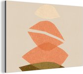 Décoration murale Métal - Peinture Aluminium Industriel - Formes - Pastel - Couleurs - Abstrait - 30x20 cm - Dibond - Photo sur aluminium - Décoration murale industrielle - Pour le salon/chambre