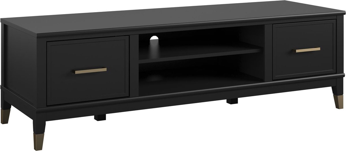 Westerleigh-Tv-meubel - 2-Deurs - Zwart