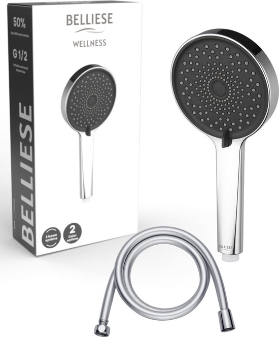 Belliese Wellness Douchekop Waterbesparend Douchekop met slang