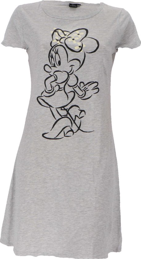 Chemise de nuit Minnie Mouse pour femme, adulte, gris, taille S | bol