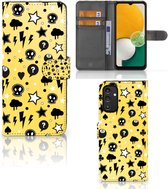 Wallet Book Case met Pasjeshouder Geschikt voor Samsung Galaxy A14 4G Hoesje Punk Yellow