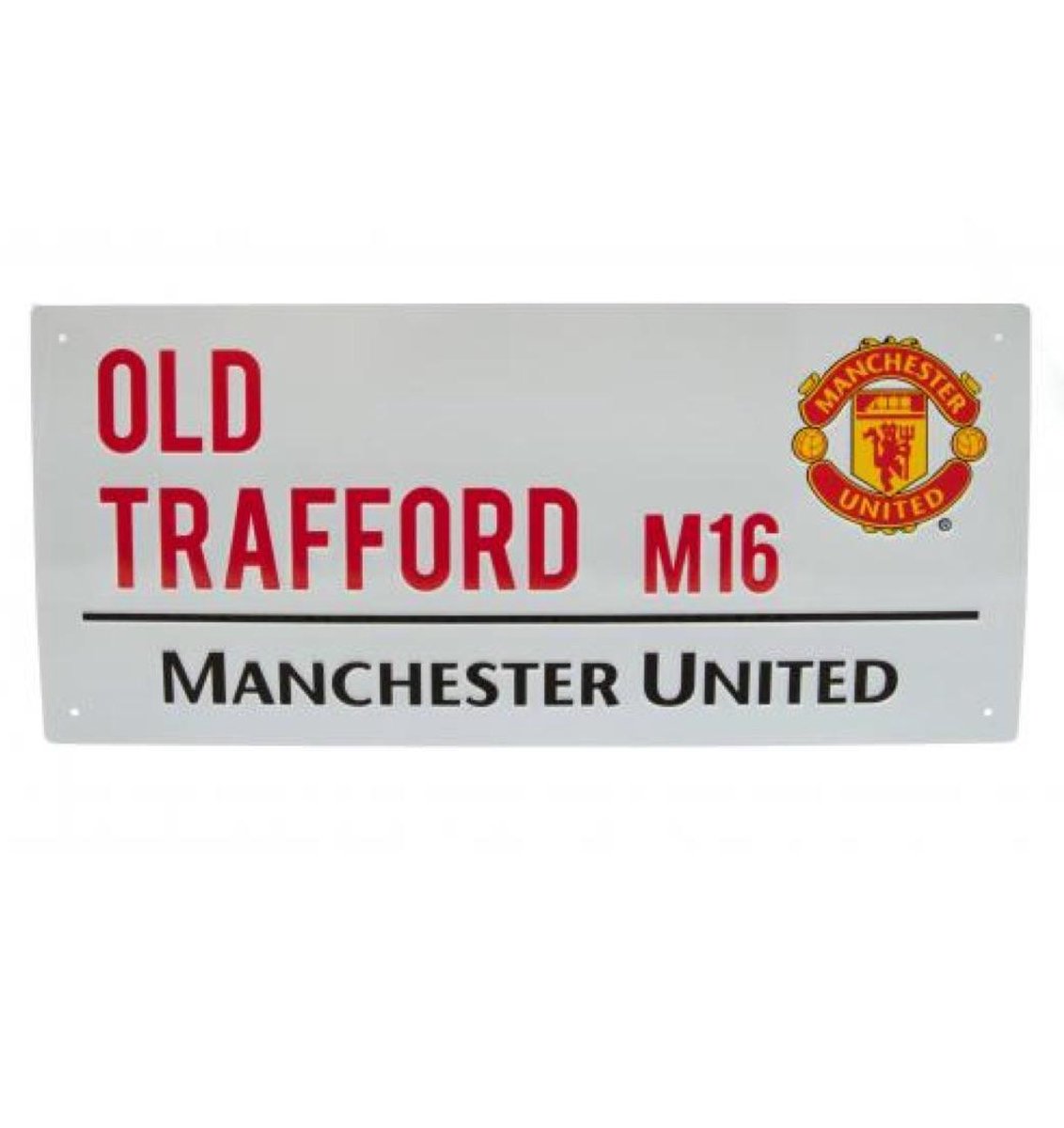Manchester United Plaat - Sign - Wit