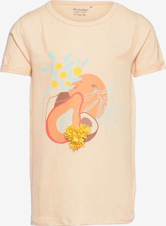 Minymo T-shirt organisch katoen geel maat 104