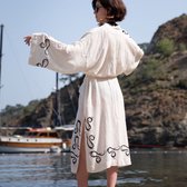 Trimita Leo - Lange Linnen Kimono- Strand kimono - Strandkleding- One size