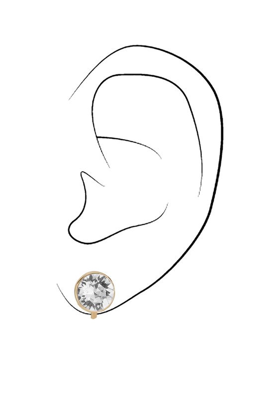 Clip D'oreille Traveller Avec Perles Preciosa - Perle 8mm - Couleurs Assorties - Sans Perçage - Élégant Et Confortable