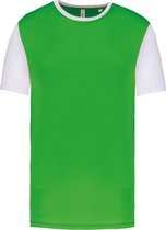 Tweekleurig herenshirt jersey met korte mouwen 'Proact' Green/White - XS