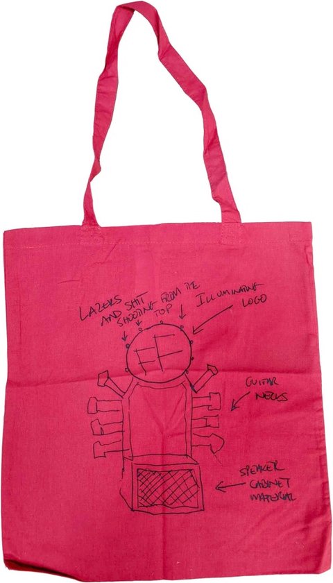 Foo Fighters - Hand-Drawn Tote bag - Rood