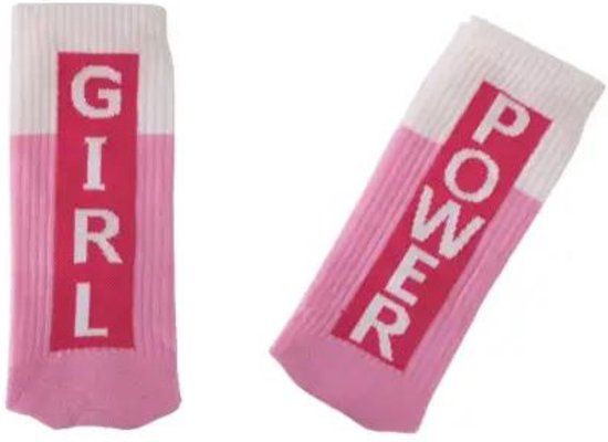 Pegada - Girl Power sokken - statement - powergirls - 23-28 - katoen - naadloos - super girl - stoere meiden- roze - barbie