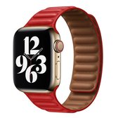 Leren Band voor Apple Watch (38/40/41mm) - Size S/M (220mm) - Rood