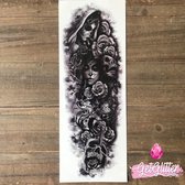 GetGlitterBaby® - Stick On Tattoo Sleeve / Tatouages ​​temporaires / Faux tatouage / Faux tatouage temporaire - Roses / Roses
