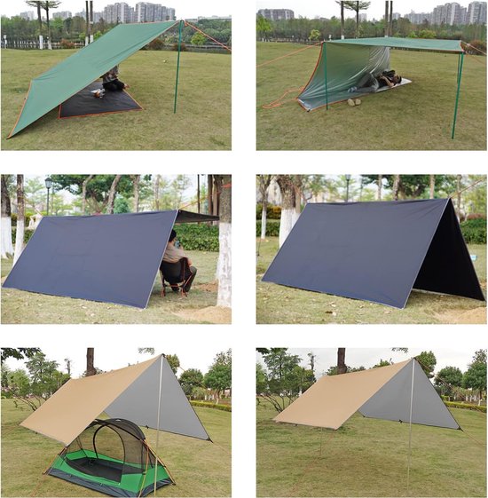 Bâche de Tente de Camping 3m x 3m Bâche Portable