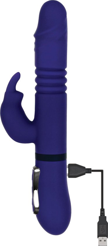 Evolved - Vibromasseur Lapin Tout en Un - Bleu Royal