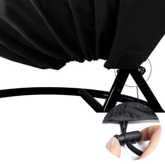 Luxe beschermhoes voor hangstoel met standaard | Egg chair cover | Waterdicht | 190 x Ø 115 cm