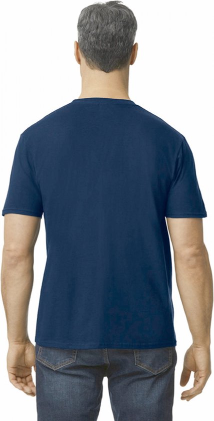 T-shirt Heren L Gildan Ronde hals Korte mouw Navy 100% Katoen