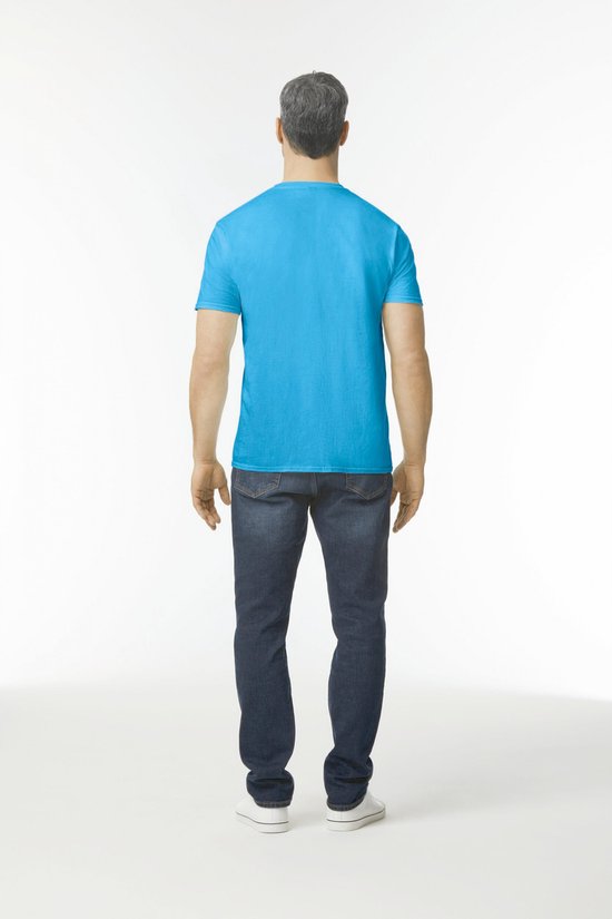 T-shirt Heren 3XL Gildan Ronde hals Korte mouw Caribbean Blue 100% Katoen