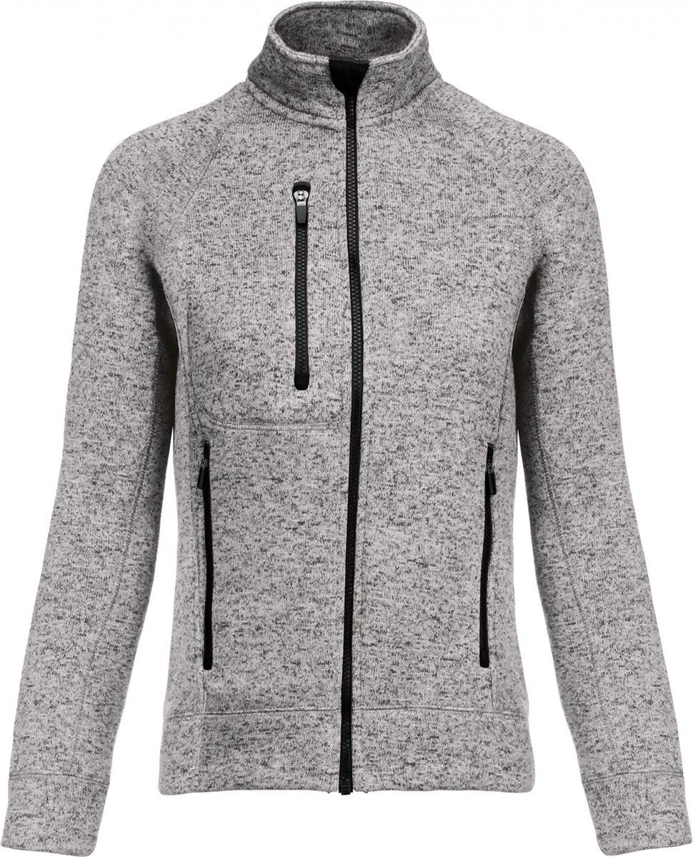 Kariban Heather damesvest met rits K9107 Light Melange Grijs