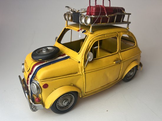 Retro Fiat 500-look in het geel