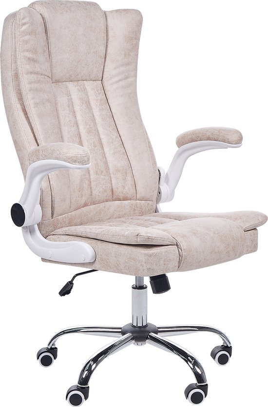 Beliani SUBLIME - Bureaustoel - Beige - Kunstleer