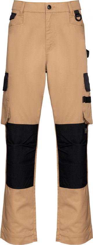 Broek Heren 56 NL (50 FR) WK. Designed To Work Camel / Black 65% Polyester, 35% Katoen