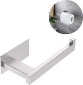 Porte-rouleau de papier toilette sans Embouts - Porte-rouleau de papier toilette en acier inoxydable - Auto-adhésif - Porte Papier hygiénique en acier inoxydable