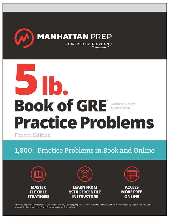 Manhattan Prep 5 lb- 5 lb. Book of GRE Practice Problems, Fo ... - cover