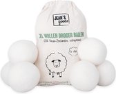 Jean's goods drogerballen - droogballen - wasdrogerballen - wasdroger ballen - wasbol - wasbollen - wasballen - energiebesparende producten - energiebesparend - duurzaam cadeau - RWS wol - zero waste - wasverzachter - beige - 6 stuks